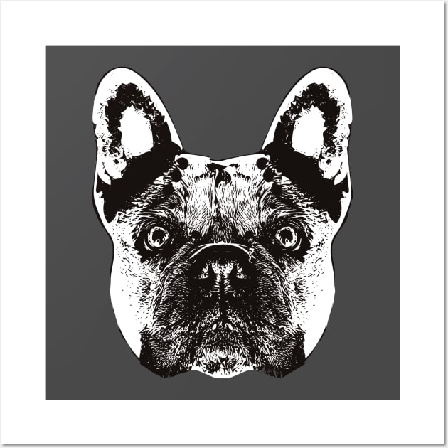 French Bulldog - Bulldog Christmas Gifts Wall Art by DoggyStyles